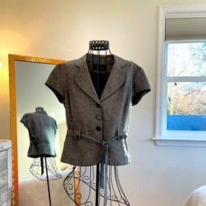 Ashanti gray short sleeved jacket size M
